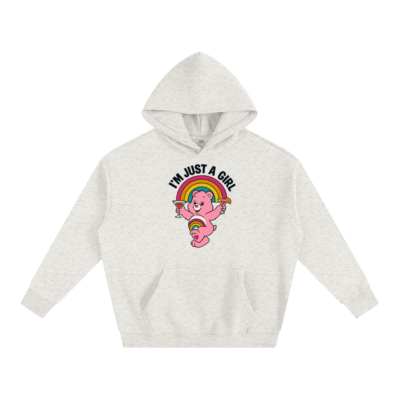 Premium Hood OATY / S I'M JUST A GIRL BEAR Heavy Fleece Hoodie ~ GAYSBIE PREMIUM MATERIALS
