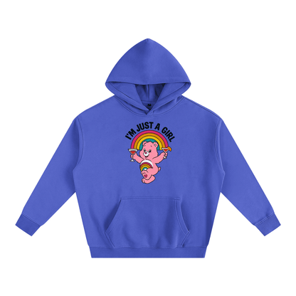 Premium Hood OCEAN / S I'M JUST A GIRL BEAR Heavy Fleece Hoodie ~ GAYSBIE PREMIUM MATERIALS