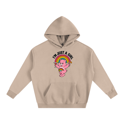 Premium Hood PEACHY / S I'M JUST A GIRL BEAR Heavy Fleece Hoodie ~ GAYSBIE PREMIUM MATERIALS