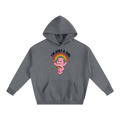 Premium Hood STORM / S I'M JUST A GIRL BEAR Heavy Fleece Hoodie ~ GAYSBIE PREMIUM MATERIALS