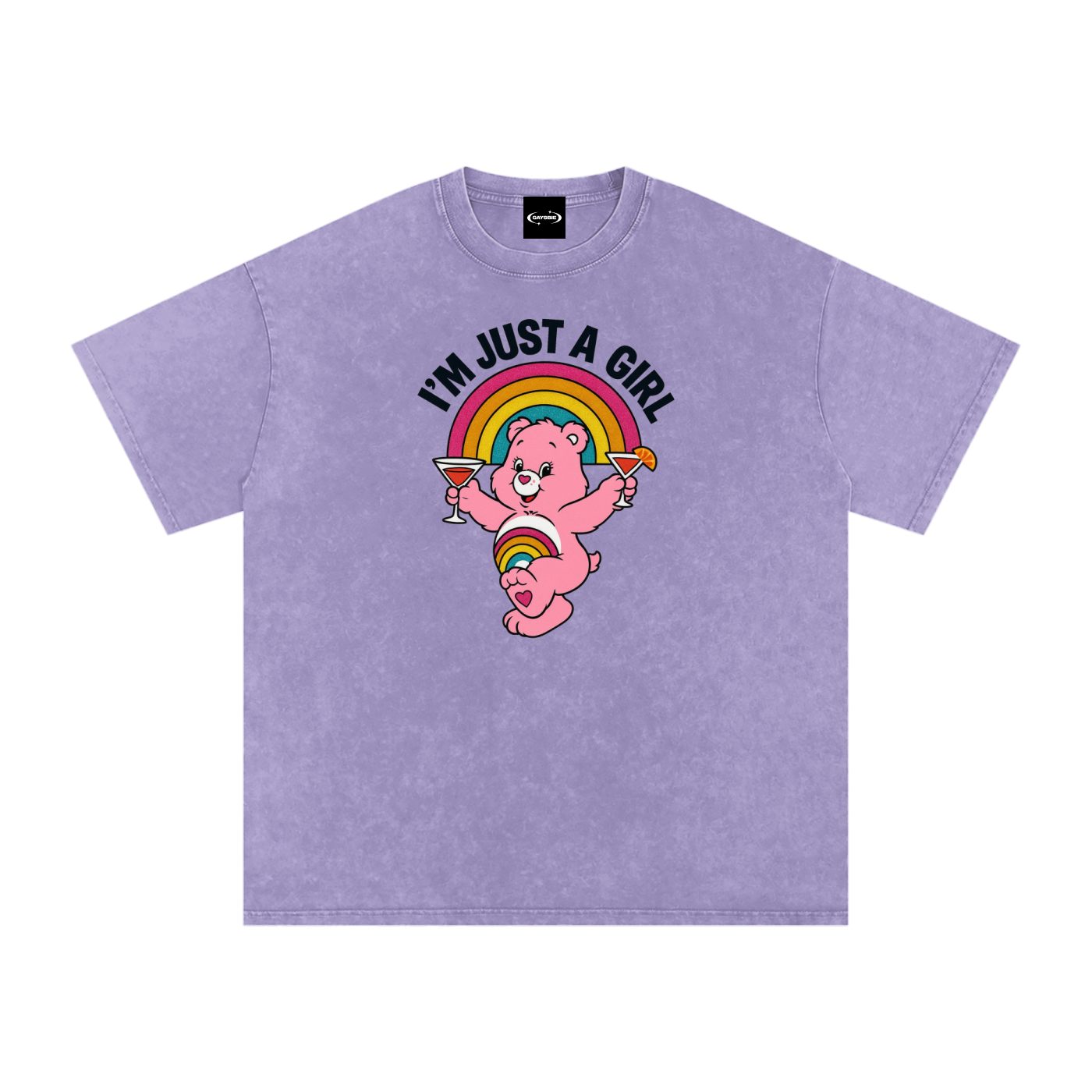 Oversize Tee GRAPE / S I'M JUST A GIRL BEAR Premium Oversized Tee ~ GAYSBIE PREMIUM MATERIALS