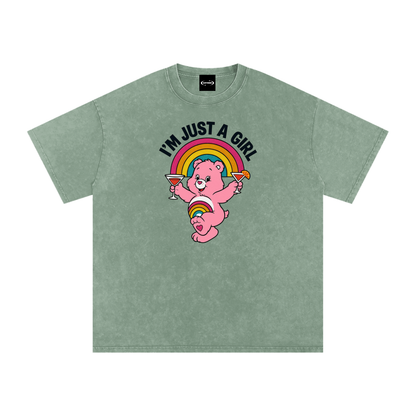 Oversize Tee MINTY / S I'M JUST A GIRL BEAR Premium Oversized Tee ~ GAYSBIE PREMIUM MATERIALS