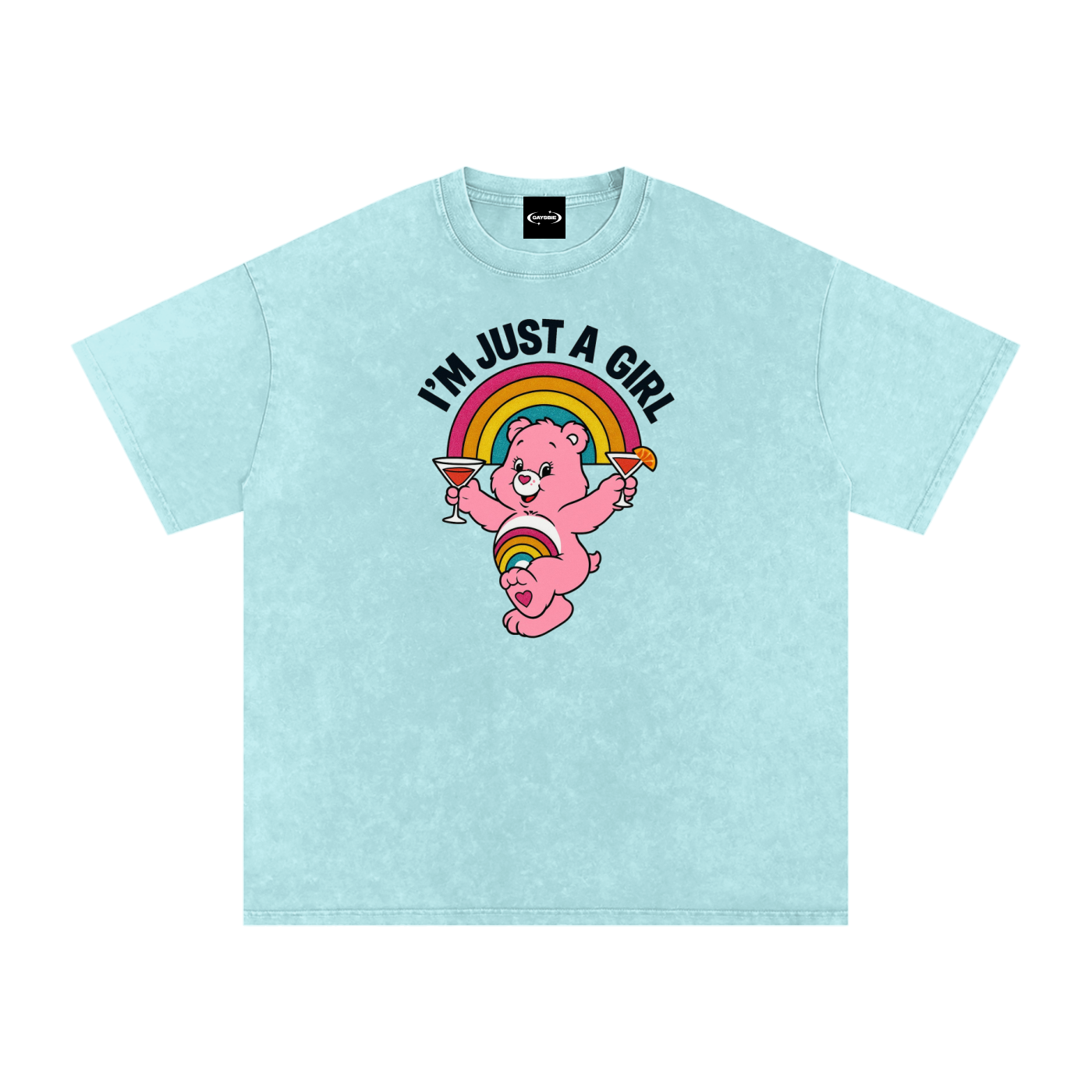 Oversize Tee OCEAN / S I'M JUST A GIRL BEAR Premium Oversized Tee ~ GAYSBIE PREMIUM MATERIALS