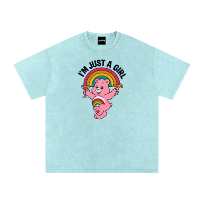Oversize Tee OCEAN / S I'M JUST A GIRL BEAR Premium Oversized Tee ~ GAYSBIE PREMIUM MATERIALS