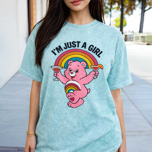 Oversize Tee I'M JUST A GIRL BEAR Premium Oversized Tee ~ GAYSBIE PREMIUM MATERIALS