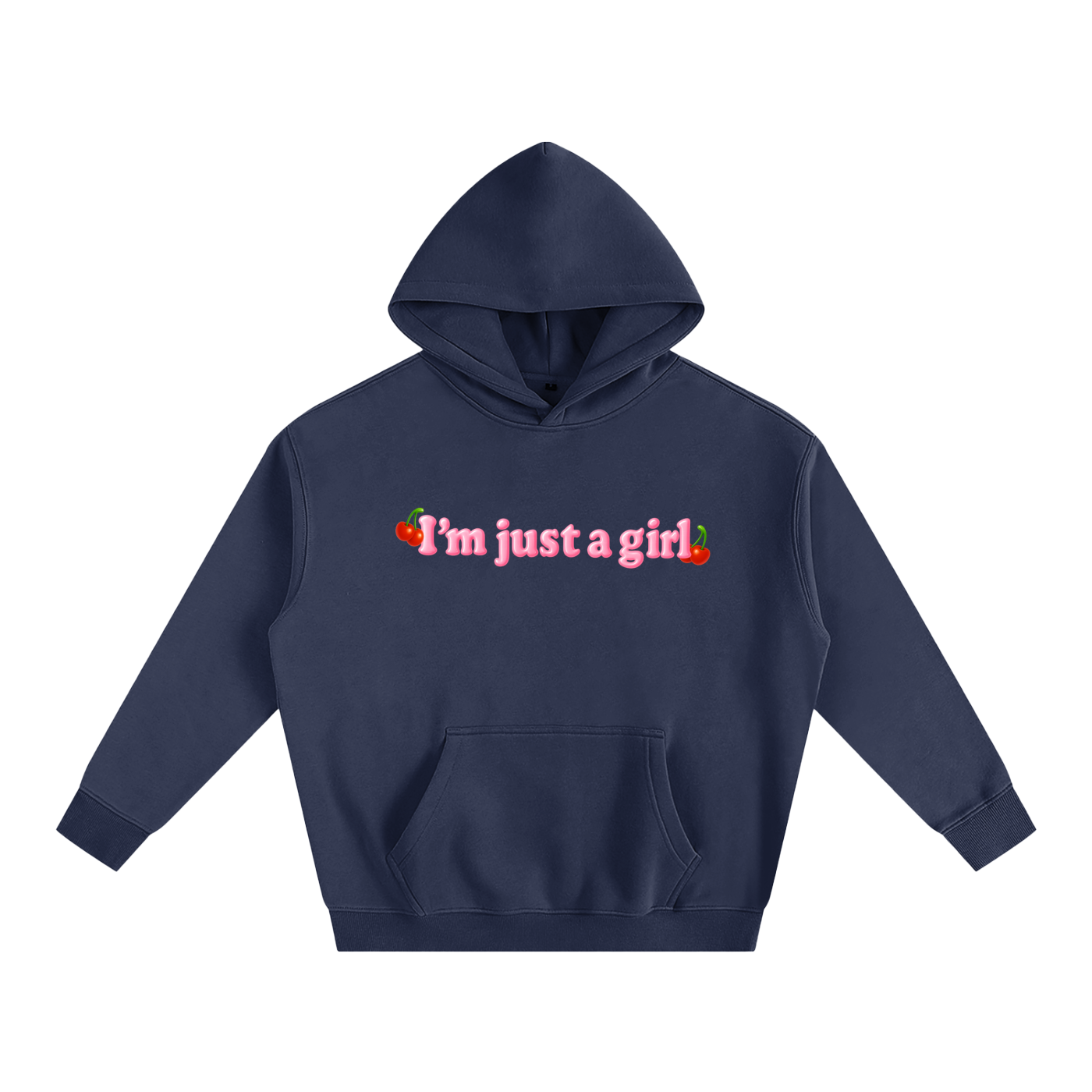 Premium Hood ECLIPSE / S I'm Just A Girl Cherry Heavy Fleece Hoodie ~ GAYSBIE PREMIUM MATERIALS