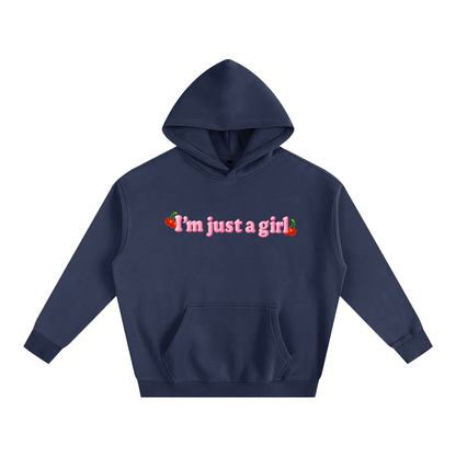 Premium Hood ECLIPSE / S I'm Just A Girl Cherry Heavy Fleece Hoodie ~ GAYSBIE PREMIUM MATERIALS