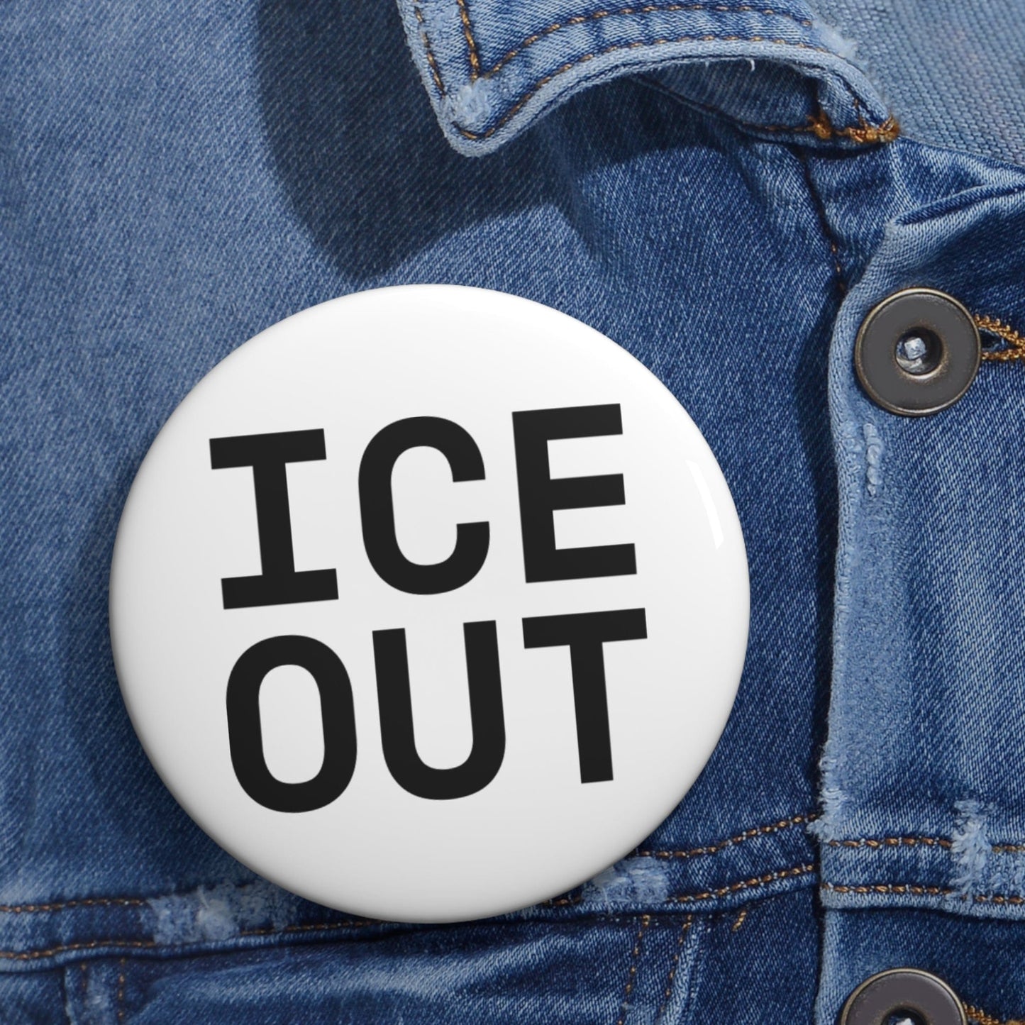 Pinback ICE OUT Pin Badge ~ GAYSBIE PREMIUM MATERIALS