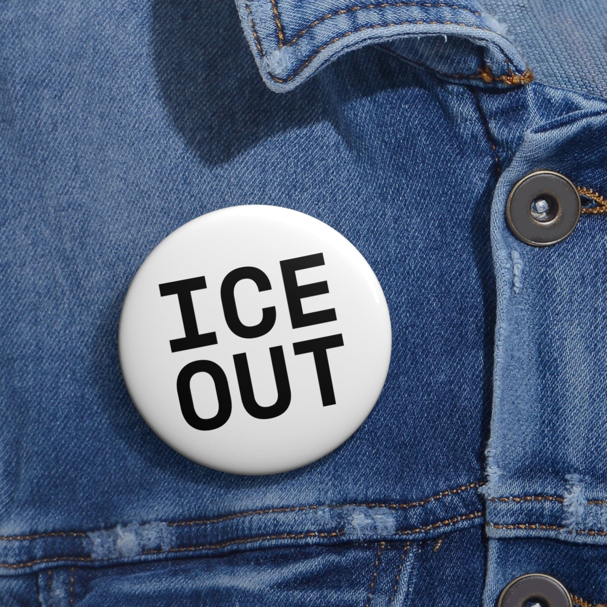 Pinback ICE OUT Pin Badge ~ GAYSBIE PREMIUM MATERIALS