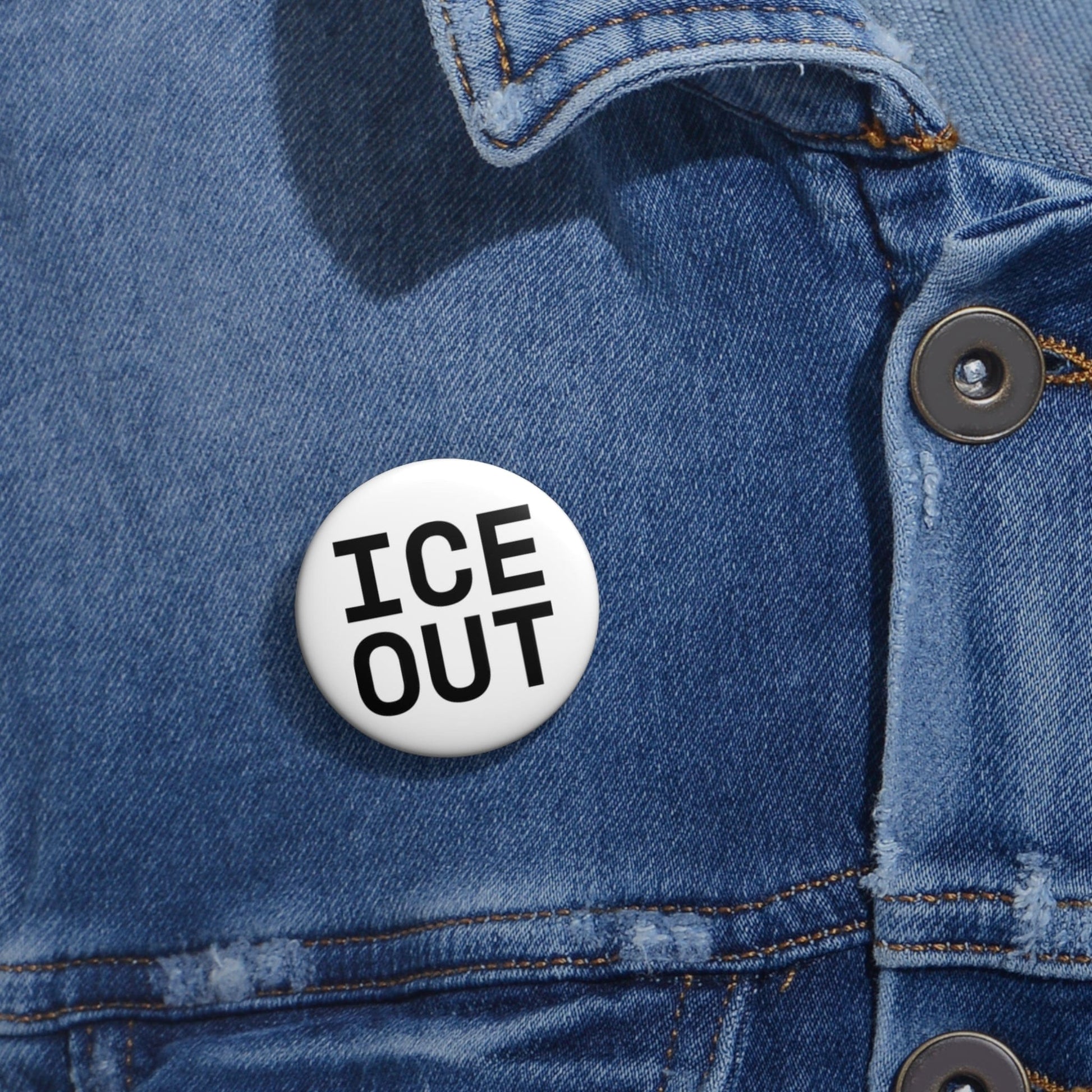 Pinback ICE OUT Pin Badge ~ GAYSBIE PREMIUM MATERIALS