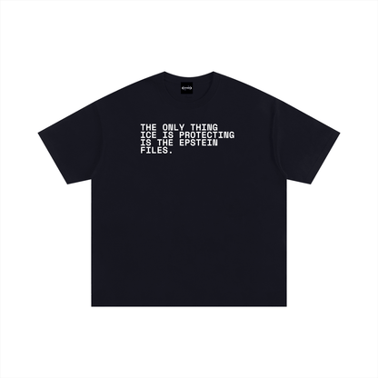 Oversize Tee BLACK / S ICE PROTECT EPSTEIN Oversize Signature Tee ~ GAYSBIE PREMIUM MATERIALS
