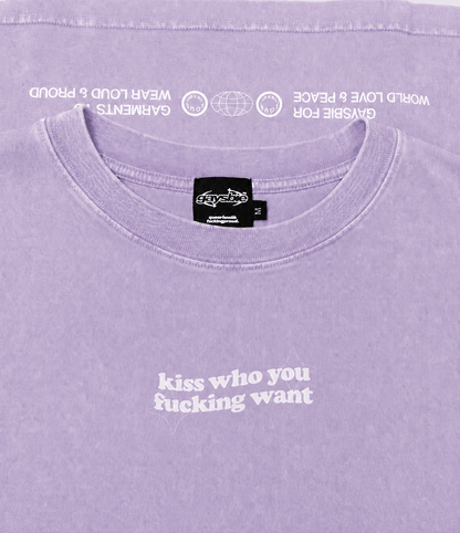 Kiss Who You Fucking Want T Shirt - Bold Queer Fashion GAYSBIE Top
