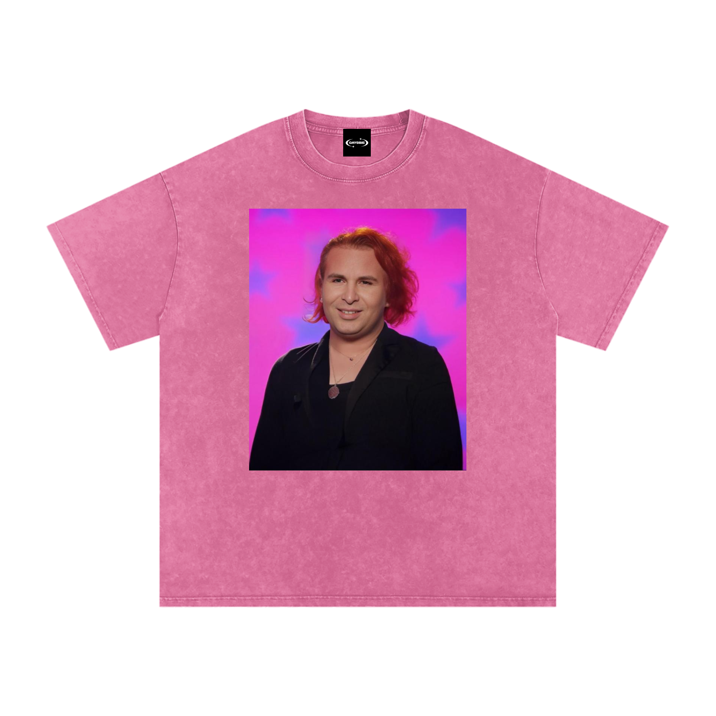 Oversize Tee BUBBLEGUM / S JINKX ANDREWS Face Mash-Up Premium Oversized Tee ~ GAYSBIE PREMIUM MATERIALS