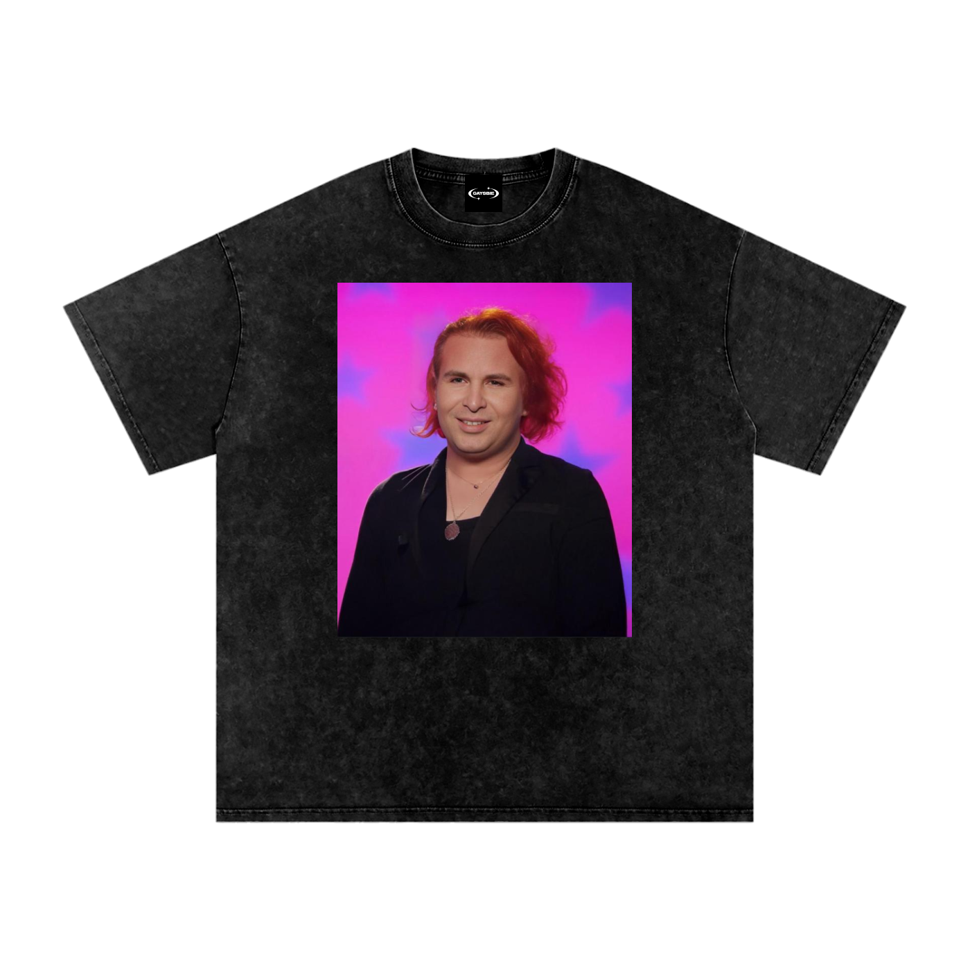 Oversize Tee MIDNIGHT / S JINKX ANDREWS Face Mash-Up Premium Oversized Tee ~ GAYSBIE PREMIUM MATERIALS