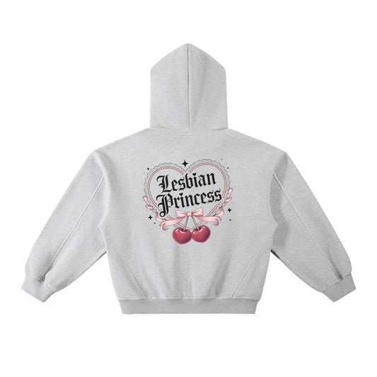 Heavy Boxy Fleece Hood Lesbian Princess Cherry Heavy Fleece Hoodie ~ GAYSBIE PREMIUM MATERIALS
