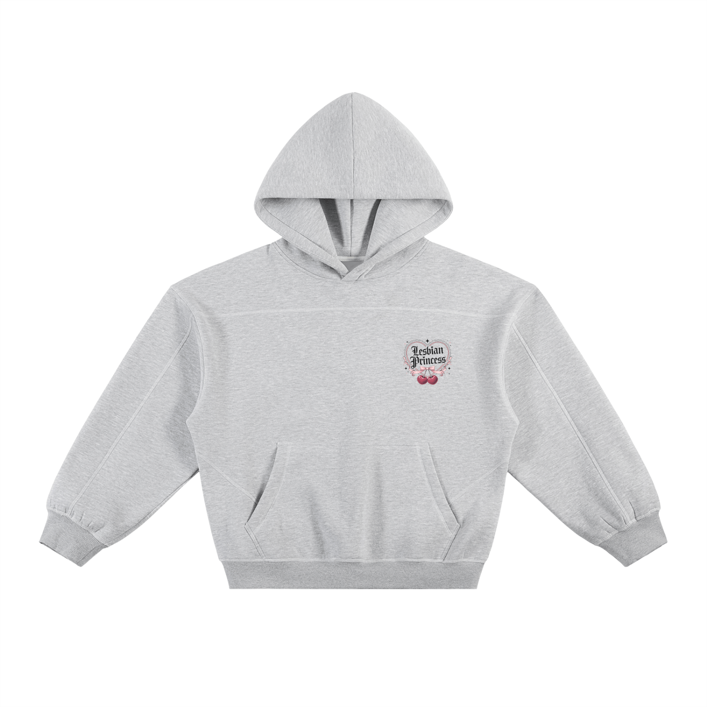 Heavy Boxy Fleece Hood STONE / S Lesbian Princess Cherry Heavy Fleece Hoodie ~ GAYSBIE PREMIUM MATERIALS