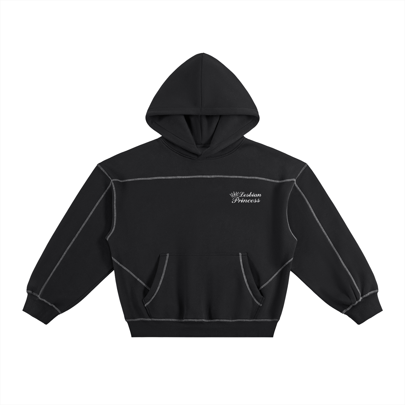 Heavy Boxy Fleece Hood MIDNIGHT / S Lesbian Princess Heavy Fleece Hoodie ~ GAYSBIE PREMIUM MATERIALS