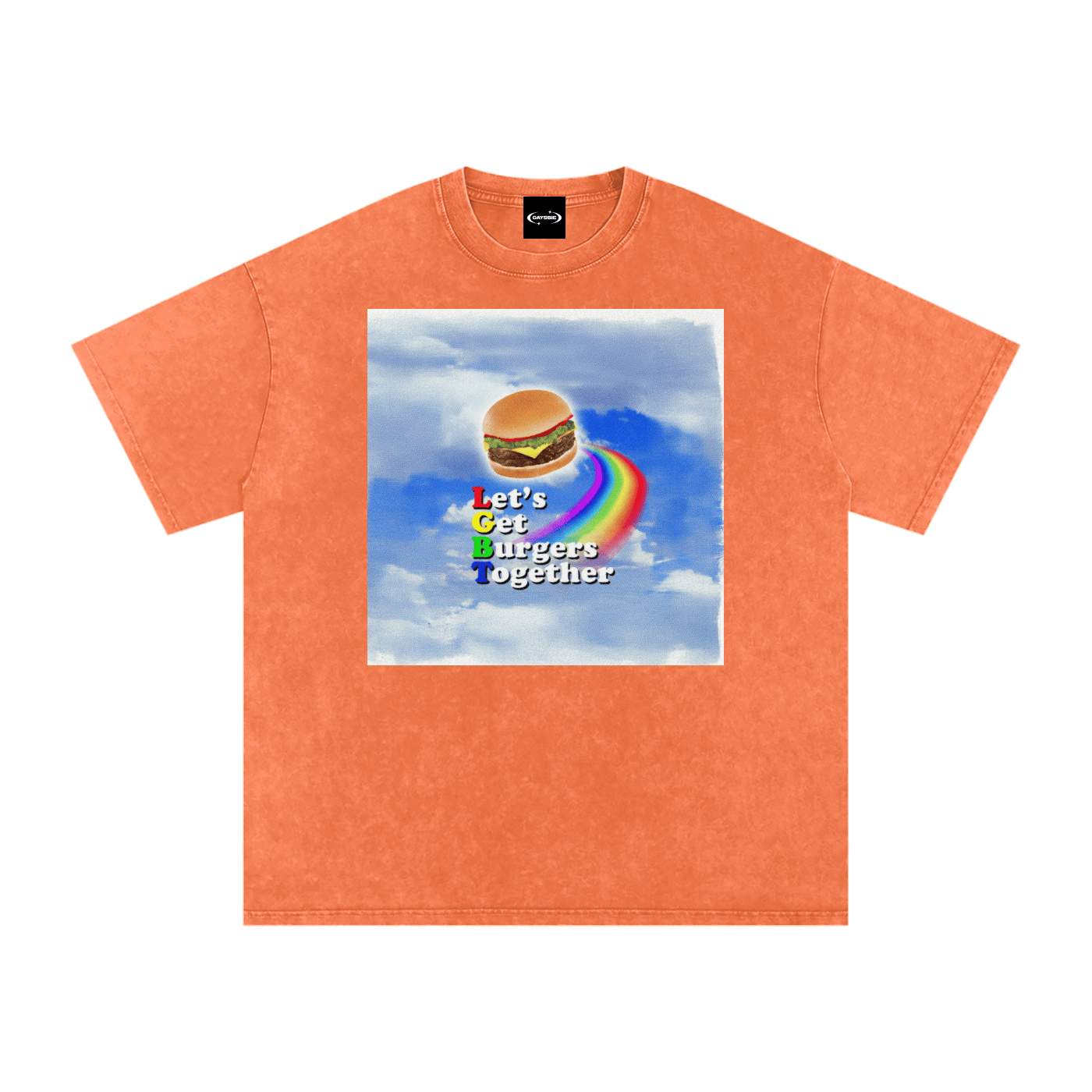 Oversize Tee MANGO / S LGBT BURGER Premium Oversized Tee ~ GAYSBIE PREMIUM MATERIALS