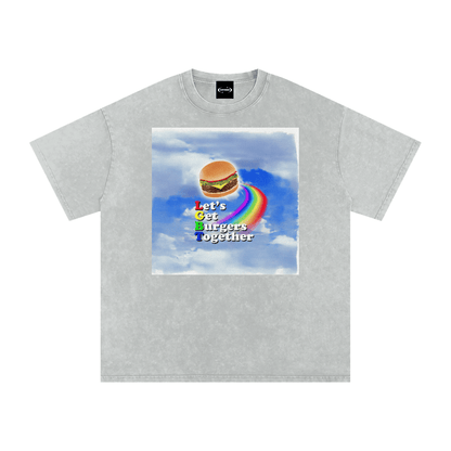 Oversize Tee SMOKE / S LGBT BURGER Premium Oversized Tee ~ GAYSBIE PREMIUM MATERIALS