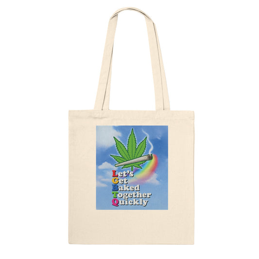 Tote Bag TAN LGBTQ Baked Cotton Tote Bag ~ GAYSBIE PREMIUM MATERIALS