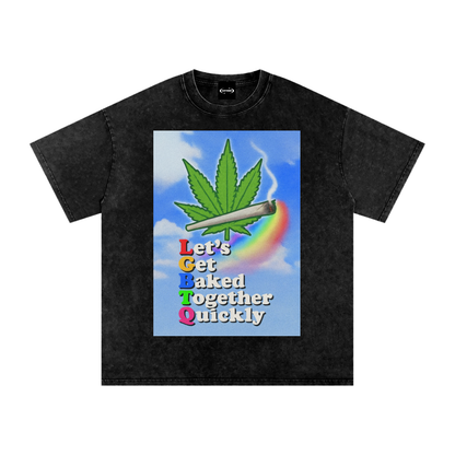 Oversize Tee BLACK WIDOW / S LGBTQ Baked Premium Oversized Tee ~ GAYSBIE PREMIUM MATERIALS