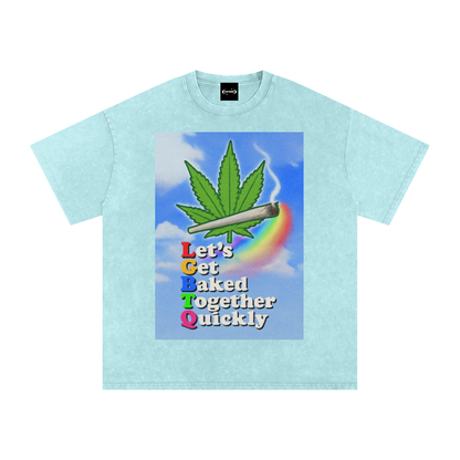 Oversize Tee ICE HAZE / S LGBTQ Baked Premium Oversized Tee ~ GAYSBIE PREMIUM MATERIALS
