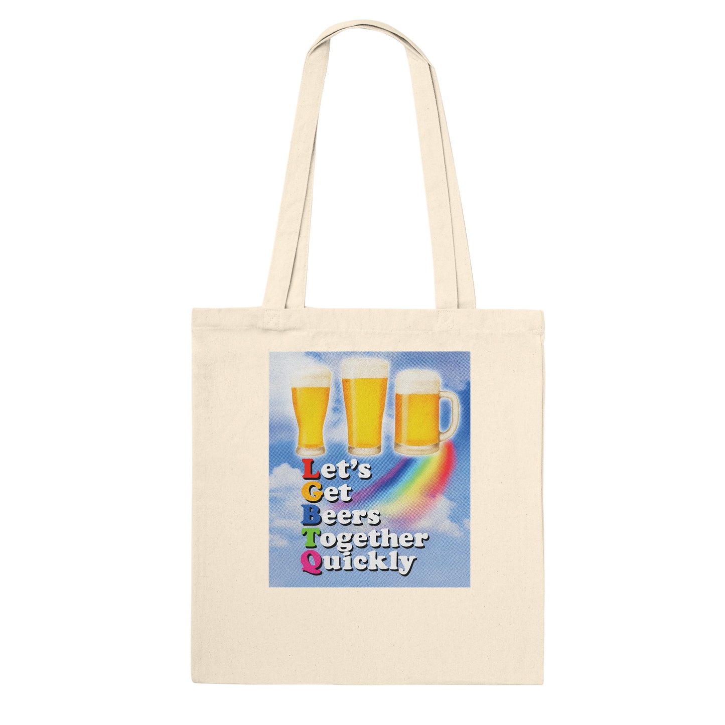 Tote Bag TAN LGBTQ Beers Cotton Tote Bag ~ GAYSBIE PREMIUM MATERIALS