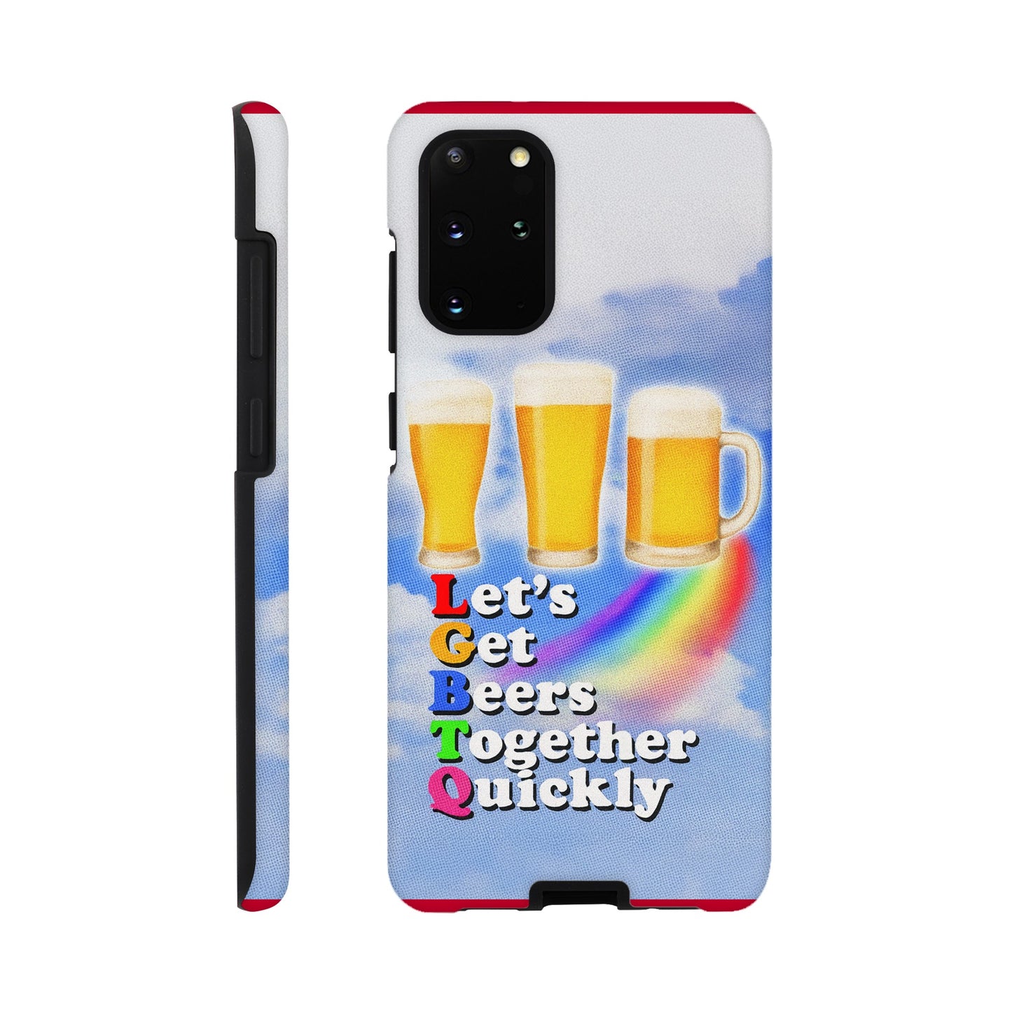 Android Case Galaxy S20 Plus LGBTQ Beers Tough Android Case ~ GAYSBIE PREMIUM MATERIALS