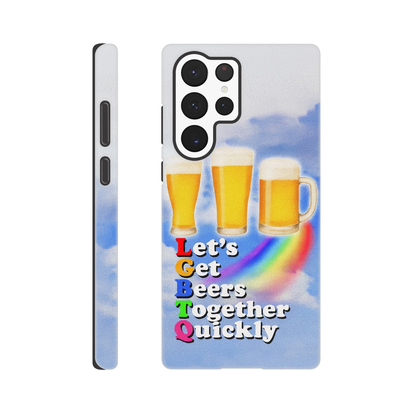 Android Case Galaxy S22 Ultra LGBTQ Beers Tough Android Case ~ GAYSBIE PREMIUM MATERIALS
