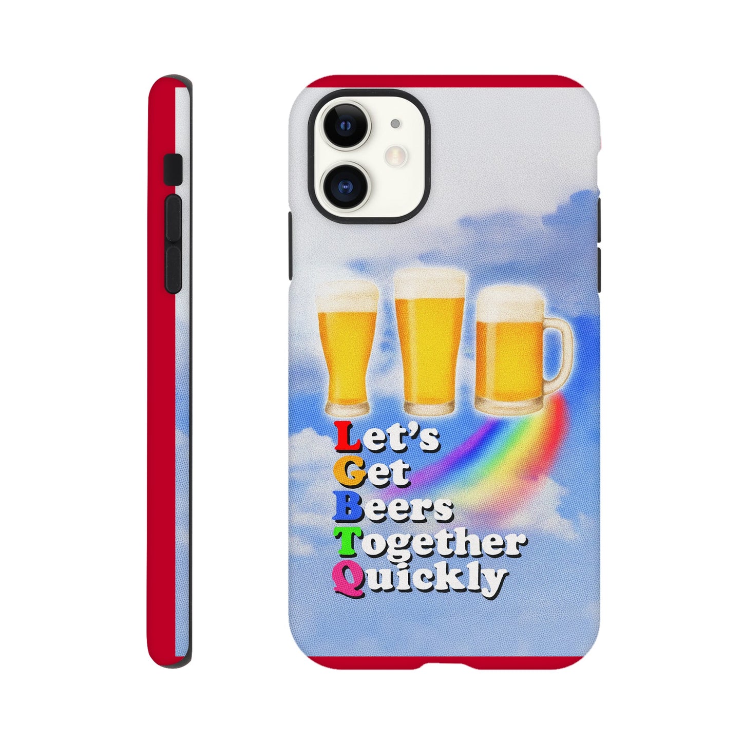 iPhone Case iPhone 11 LGBTQ Beers Tough iPhone Case ~ GAYSBIE PREMIUM MATERIALS