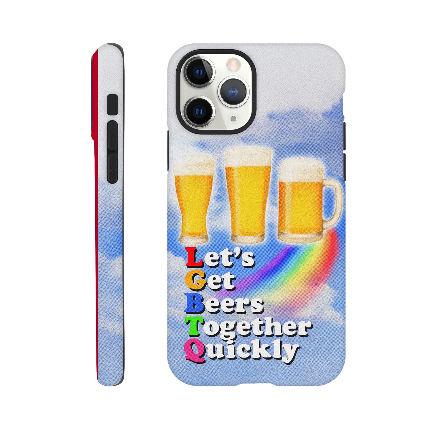 iPhone Case iPhone 11 Pro LGBTQ Beers Tough iPhone Case ~ GAYSBIE PREMIUM MATERIALS