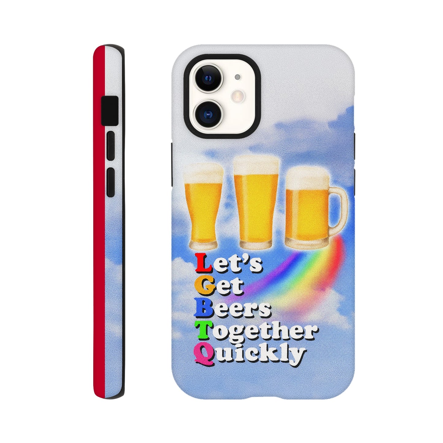 iPhone Case iPhone 12 Mini LGBTQ Beers Tough iPhone Case ~ GAYSBIE PREMIUM MATERIALS