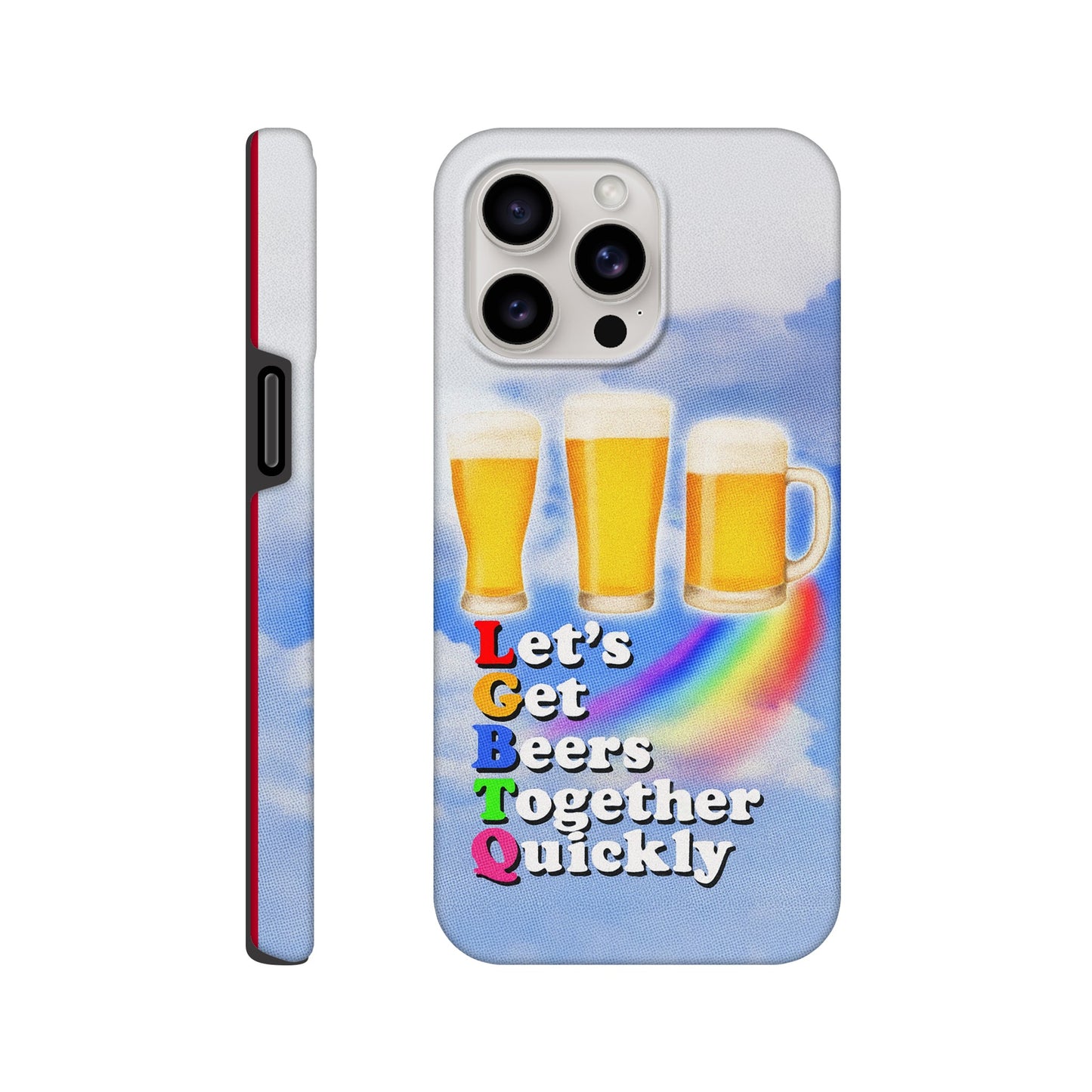 iPhone Case iPhone 15 Pro Max LGBTQ Beers Tough iPhone Case ~ GAYSBIE PREMIUM MATERIALS