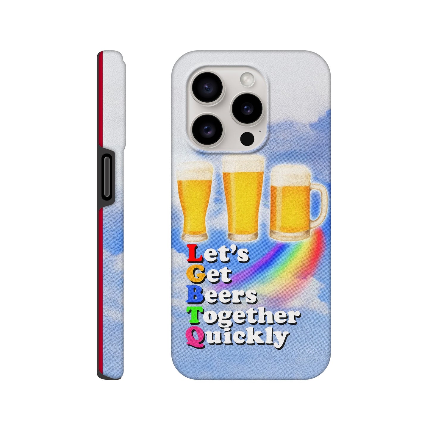 iPhone Case iPhone 15 Pro LGBTQ Beers Tough iPhone Case ~ GAYSBIE PREMIUM MATERIALS