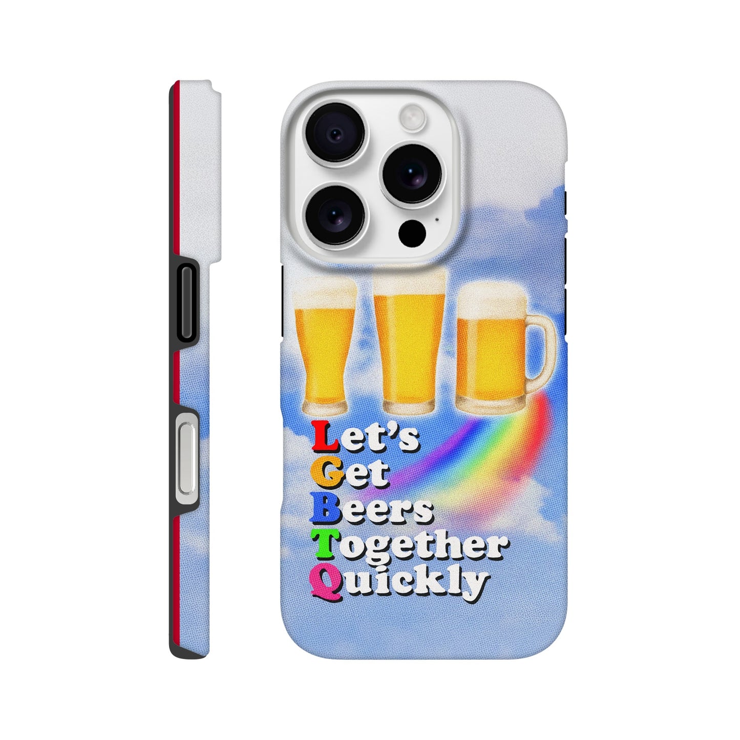 iPhone Case iPhone 16 Pro LGBTQ Beers Tough iPhone Case ~ GAYSBIE PREMIUM MATERIALS