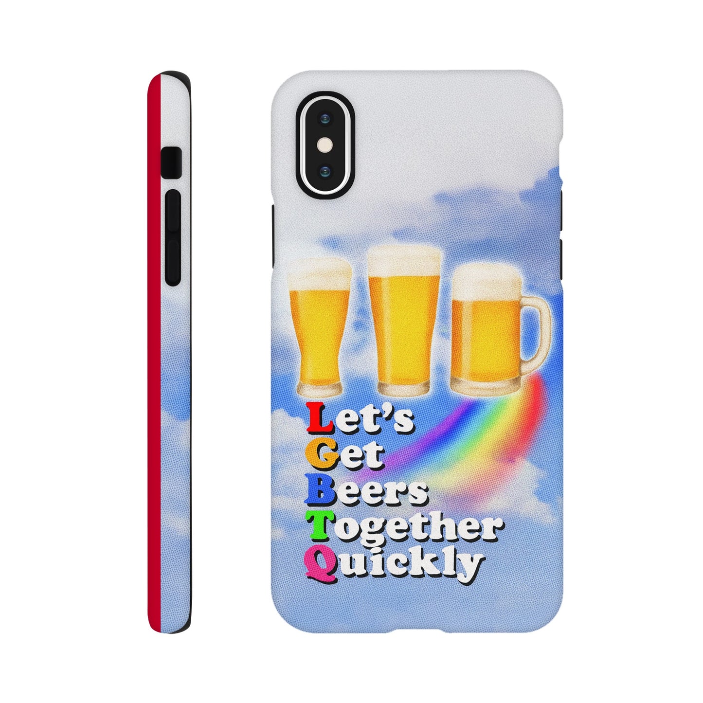 iPhone Case iPhone X LGBTQ Beers Tough iPhone Case ~ GAYSBIE PREMIUM MATERIALS