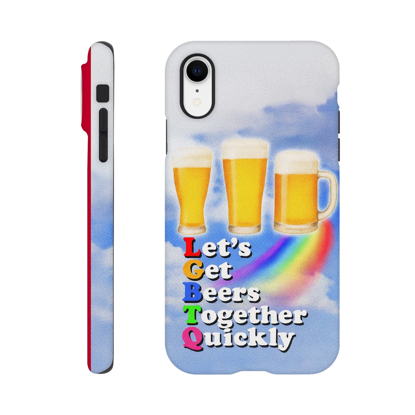 iPhone Case iPhone XR LGBTQ Beers Tough iPhone Case ~ GAYSBIE PREMIUM MATERIALS