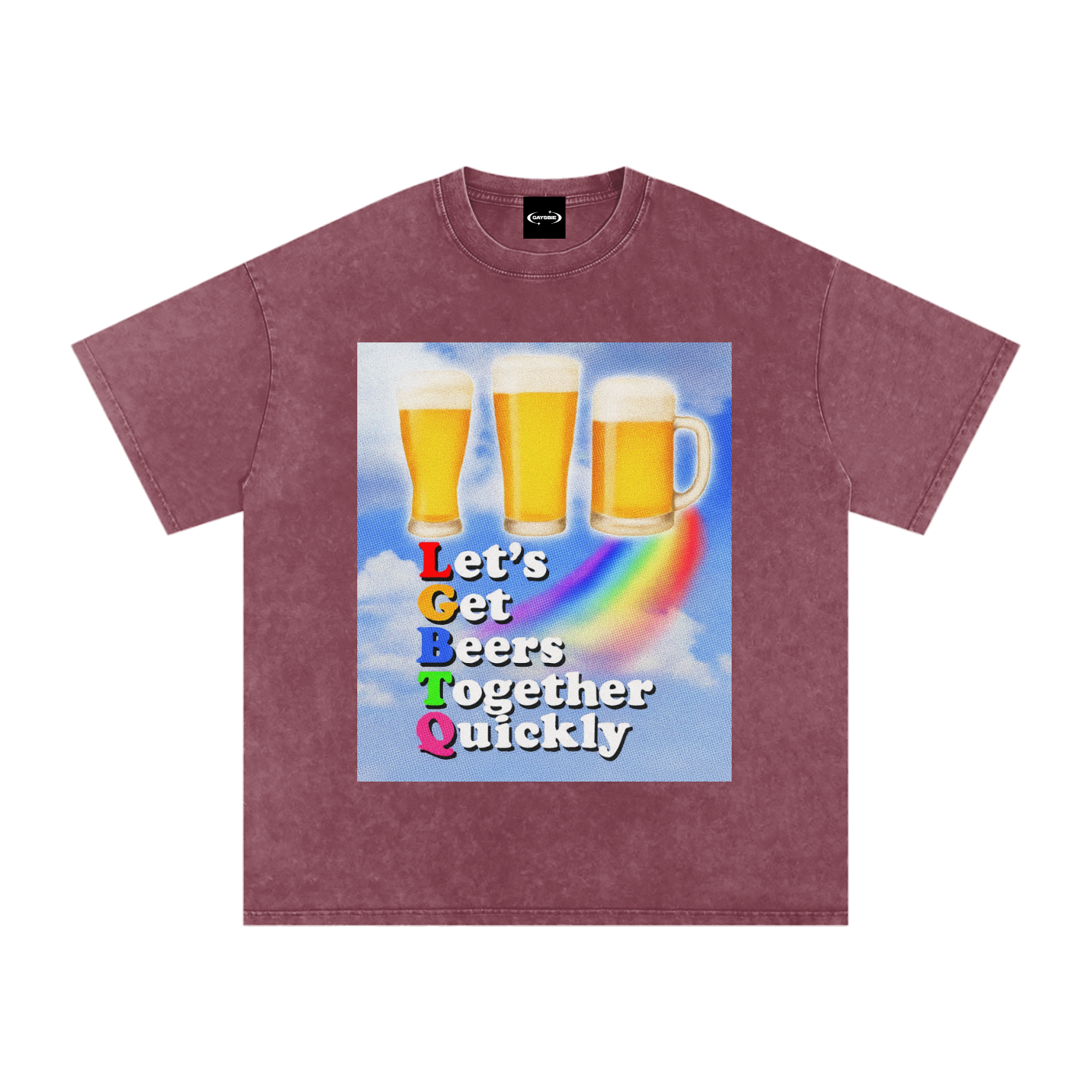 Oversize Tee SPICY / S LGTQ Beer Premium Oversized Tee ~ GAYSBIE PREMIUM MATERIALS