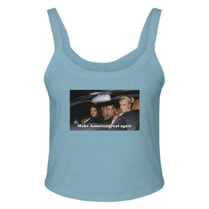 Ribbed Tank BLUEY / XS Make America Great Baby Ribbed Tank ~ GAYSBIE PREMIUM MATERIALS