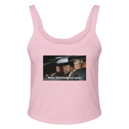 Ribbed Tank BUBBLEGUM / XS Make America Great Baby Ribbed Tank ~ GAYSBIE PREMIUM MATERIALS