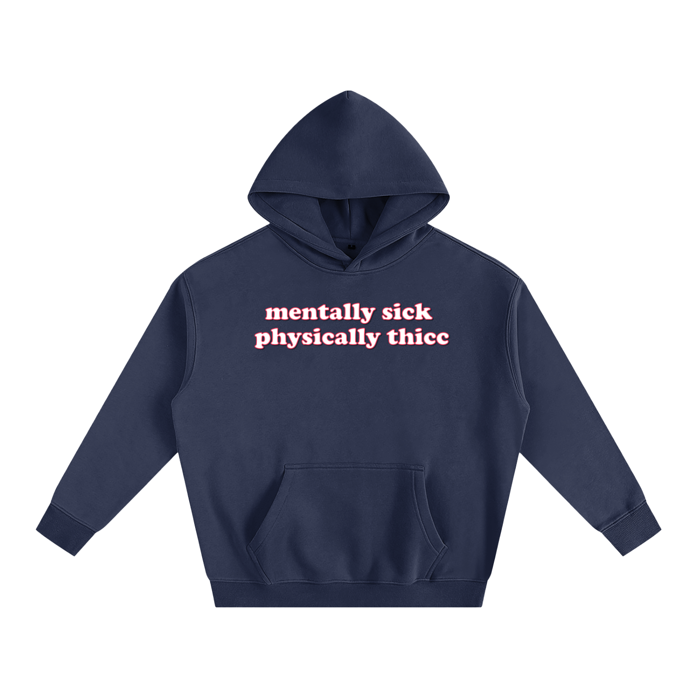 Premium Hood ECLIPSE / S mentally sick physically thicc Heavy Fleece Hoodie ~ GAYSBIE PREMIUM MATERIALS