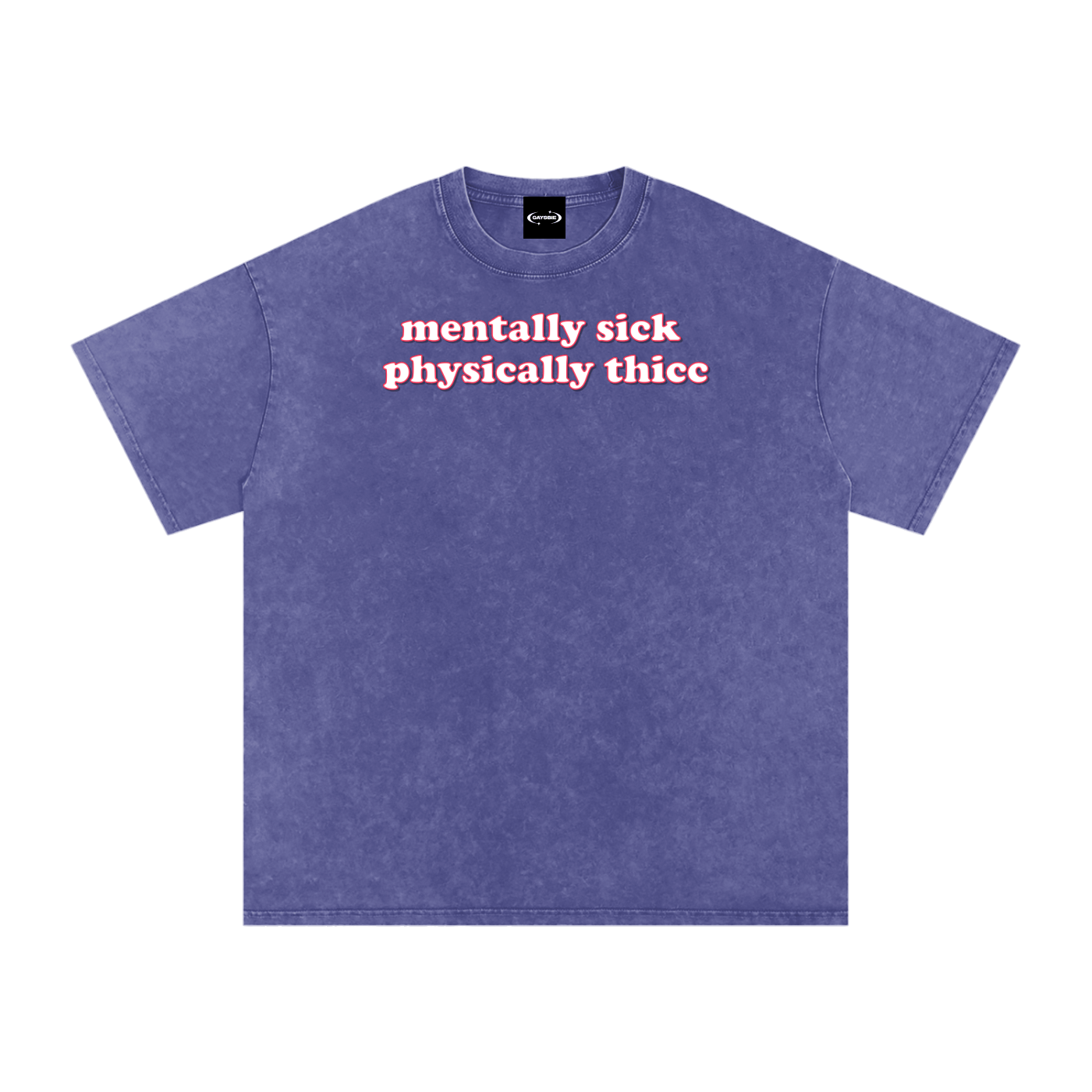 Purple Haze / S mentally sick physically thicc Premium Oversized Tee ~ GAYSBIE ODMPOD