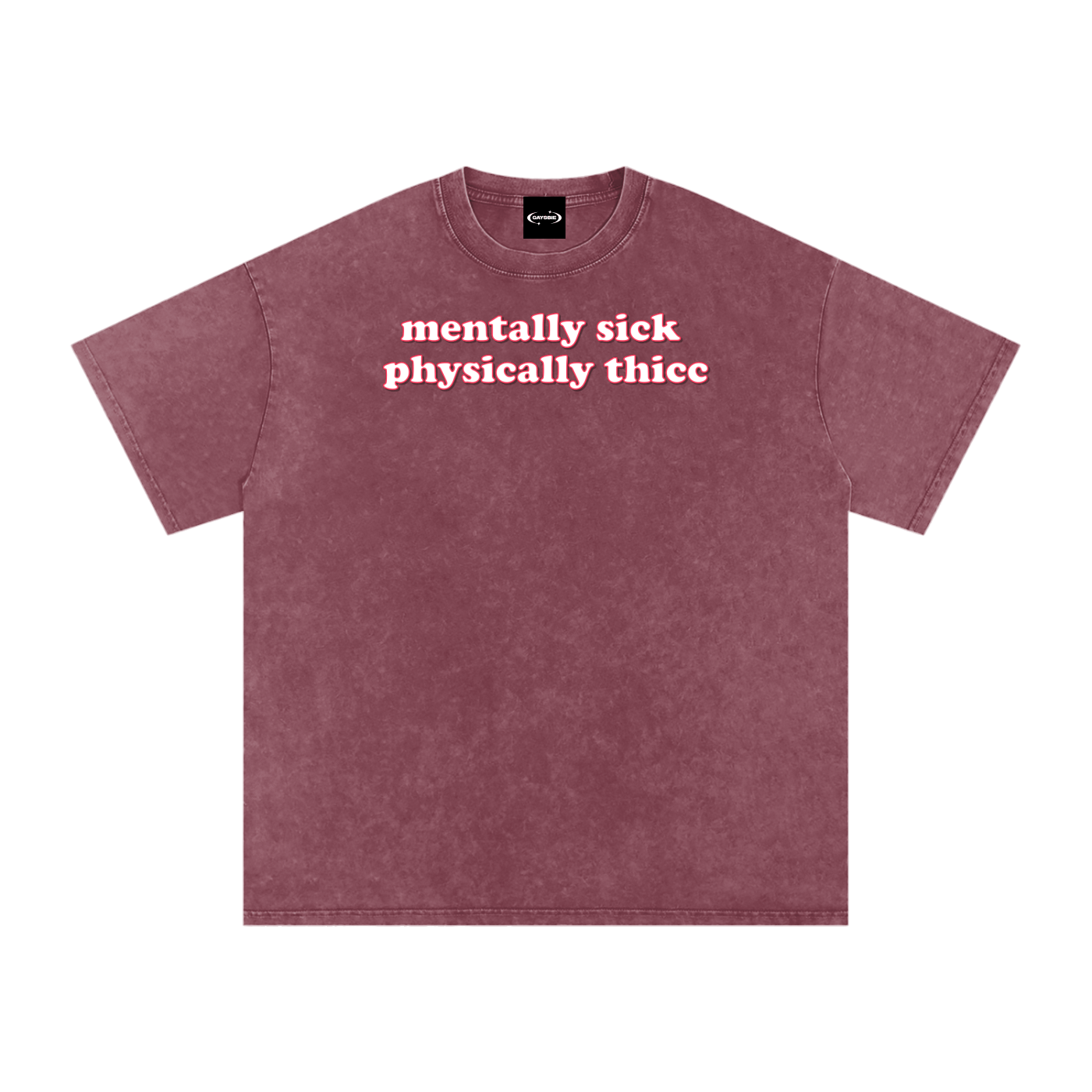 Red / S mentally sick physically thicc Premium Oversized Tee ~ GAYSBIE ODMPOD