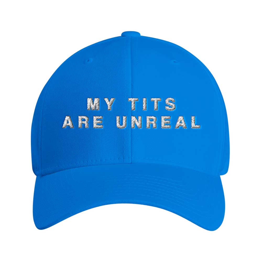 Caps OCEAN / L-XL MY TIT'S ARE UNREAL Embroidered Cap ~ GAYSBIE PREMIUM MATERIALS