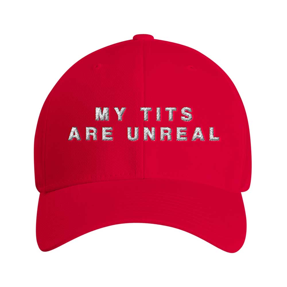 Caps SPICY / L-XL MY TIT'S ARE UNREAL Embroidered Cap ~ GAYSBIE PREMIUM MATERIALS