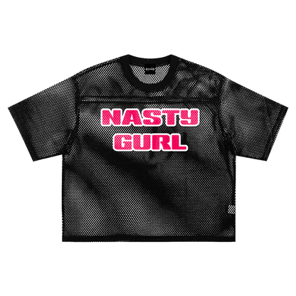 Mesh Tee MIDNIGHT / S NASTY GURL Boxy Mesh Tee ~ GAYSBIE PREMIUM MATERIALS