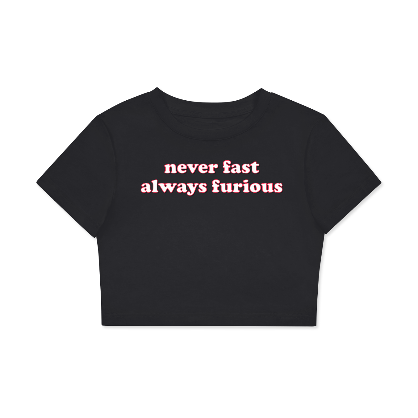 Crop Tee MIDNIGHT / XS never fast always furious Crop Tee ~ GAYSBIE PREMIUM MATERIALS