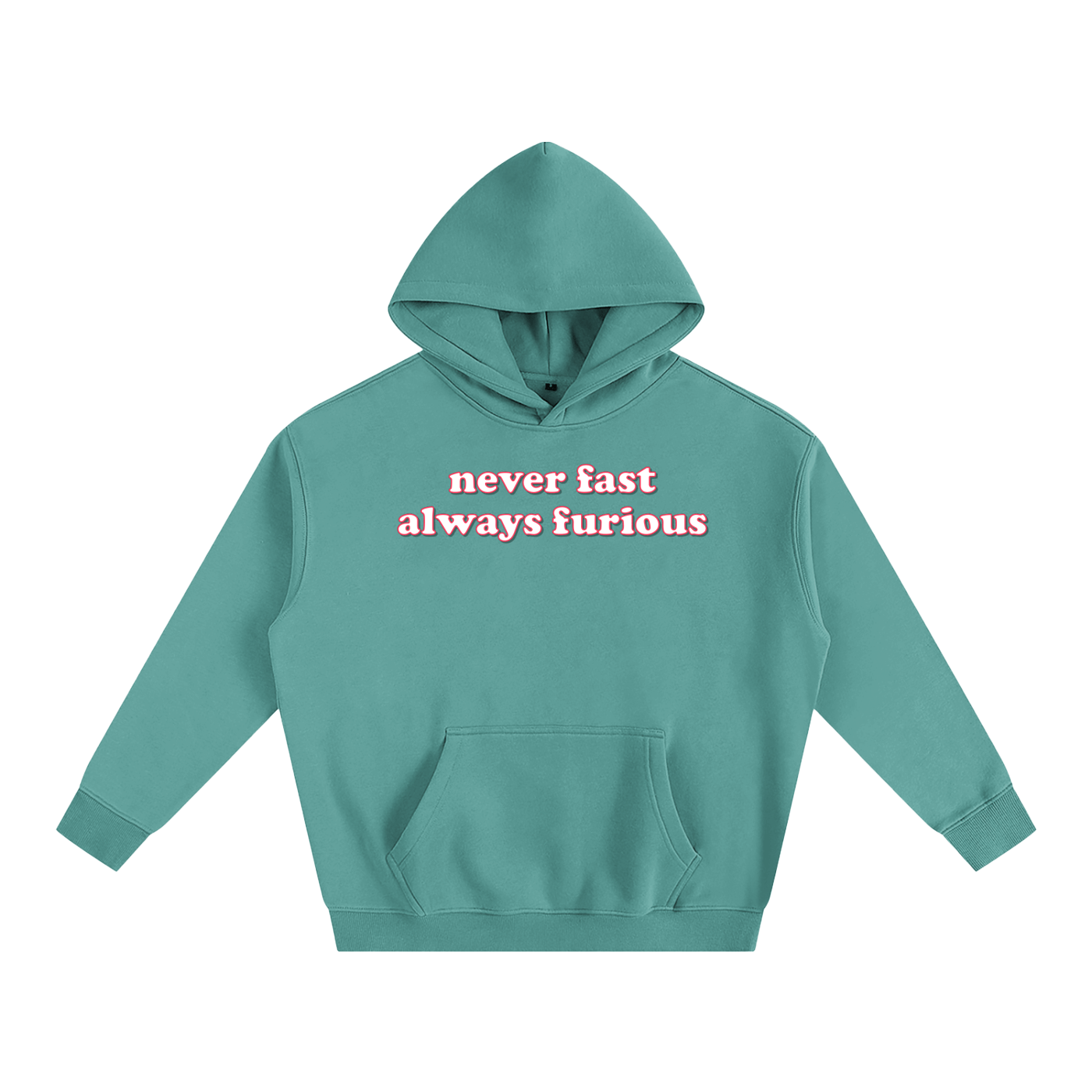 Premium Hood MINTY / S never fast always furious Heavy Fleece Hoodie ~ GAYSBIE PREMIUM MATERIALS
