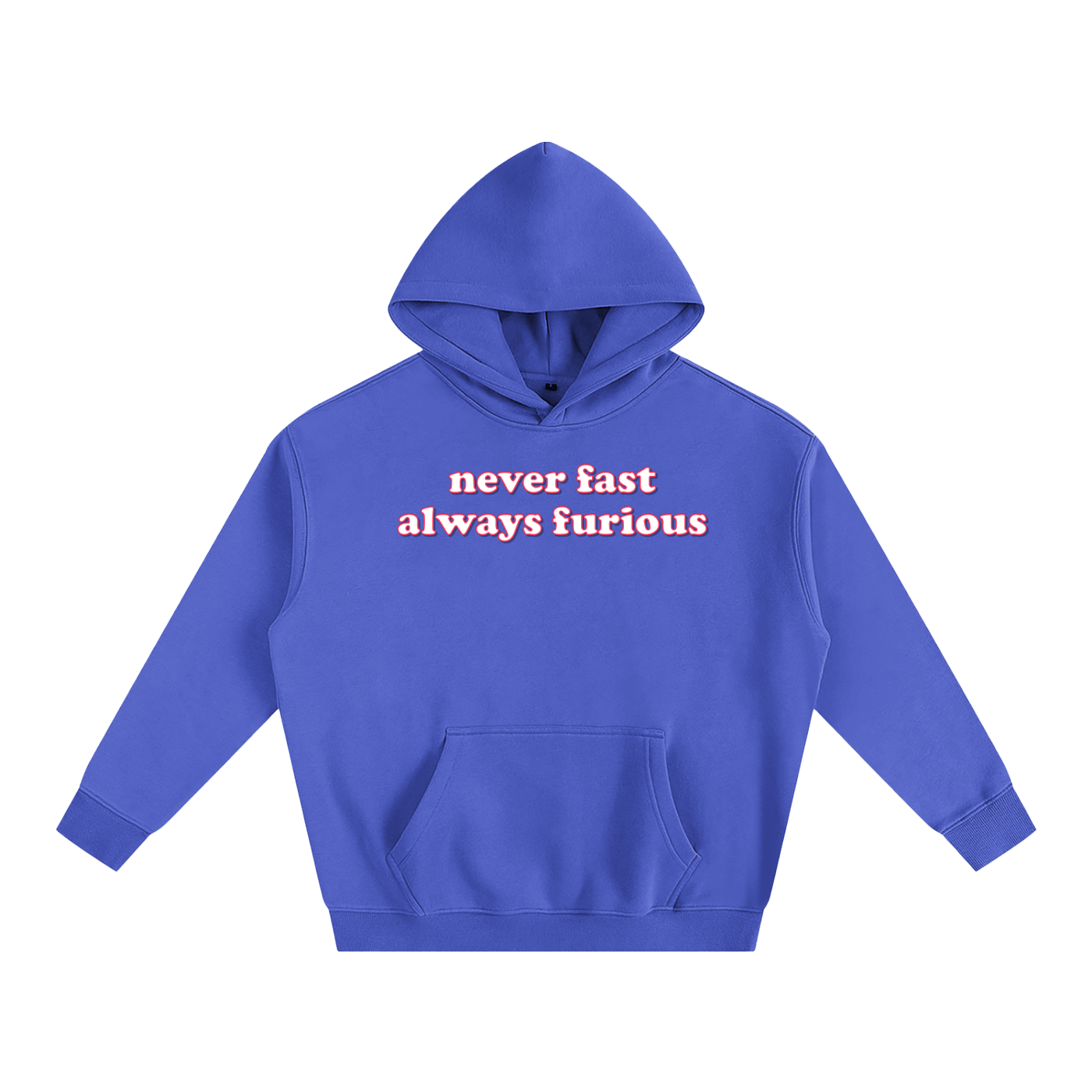 Premium Hood OCEAN / S never fast always furious Heavy Fleece Hoodie ~ GAYSBIE PREMIUM MATERIALS
