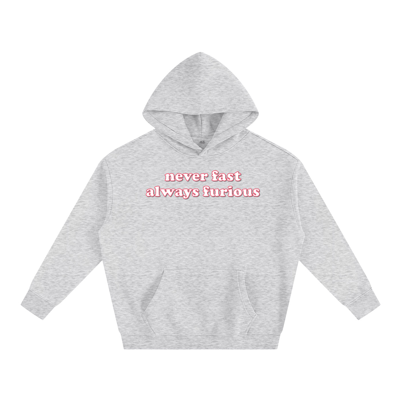 Premium Hood STONE / S never fast always furious Heavy Fleece Hoodie ~ GAYSBIE PREMIUM MATERIALS